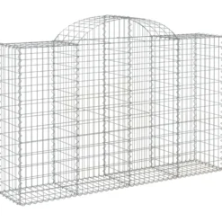 Cestas Gaviones 25 Uds Forma De Arco Hierro 200x50x120/140 Cm