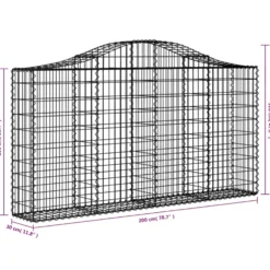 Cestas Gaviones 25 Uds Forma De Arco Hierro 200x30x100/120 Cm