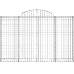 Cestas Gaviones 18 Uds Forma De Arco Hierro 200x30x120/140 Cm