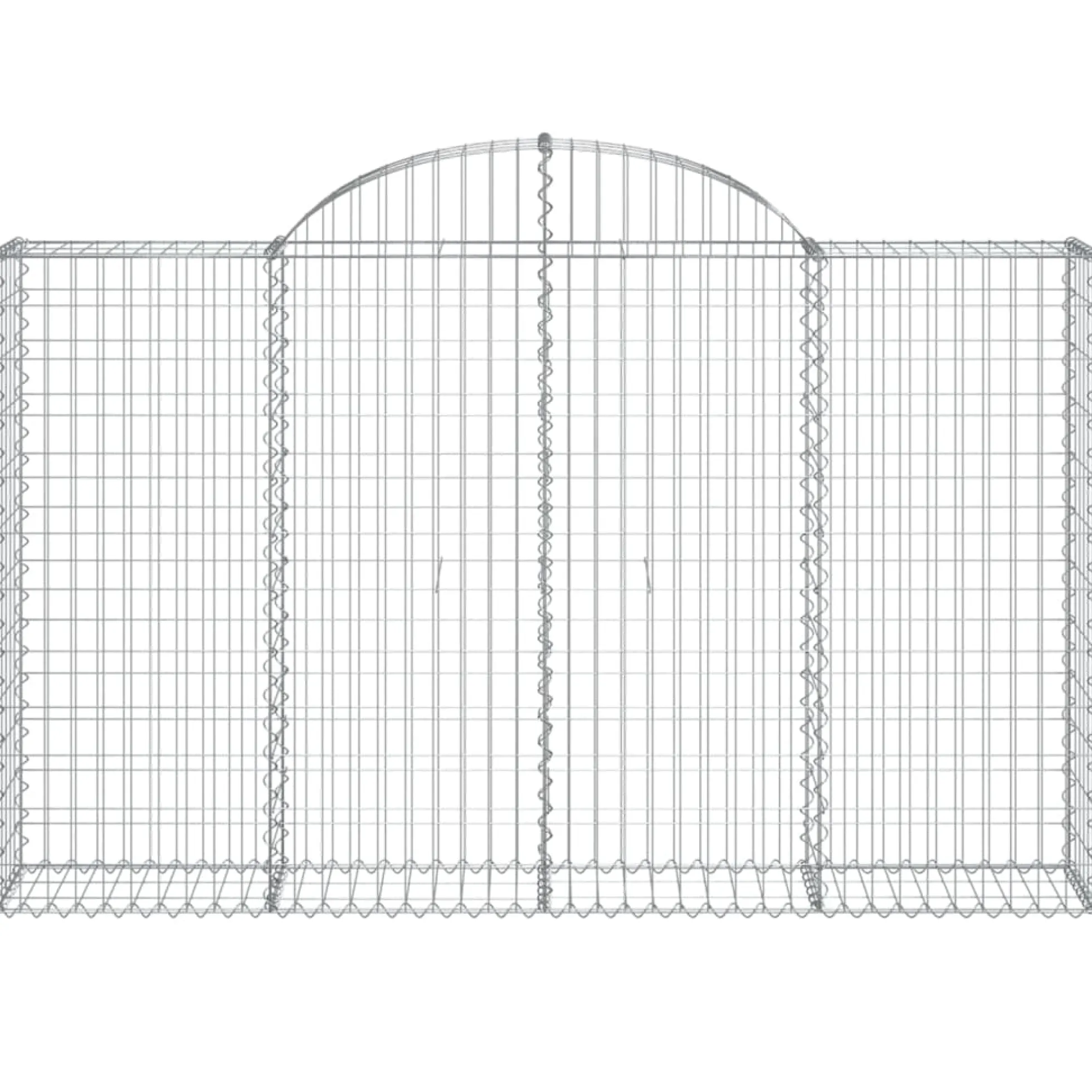 Cestas Gaviones 18 Uds Forma De Arco Hierro 200x30x120/140 Cm