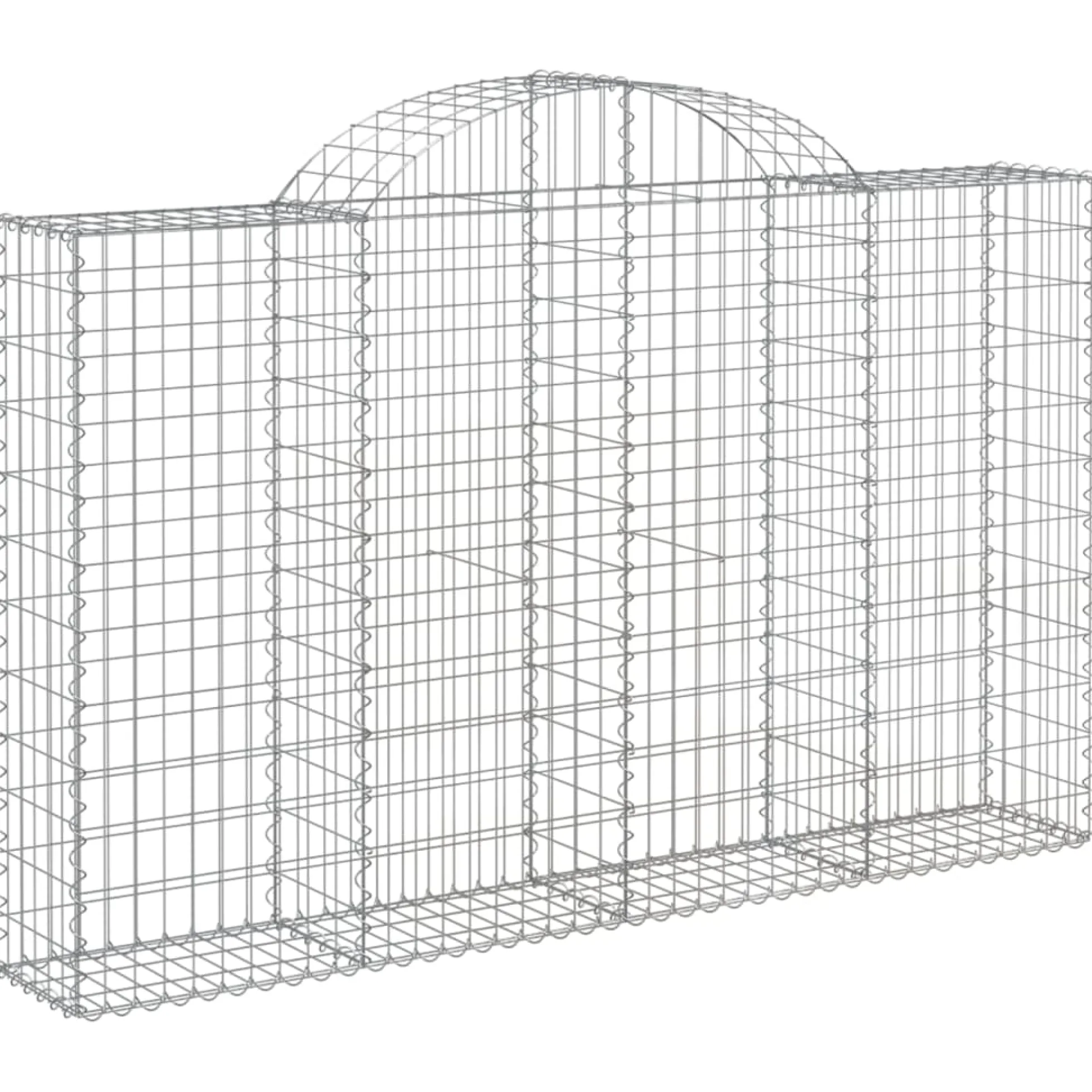 Cestas Gaviones 18 Uds Forma De Arco Hierro 200x30x120/140 Cm
