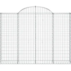 Cestas Gaviones 12 Uds Forma De Arco Hierro 200x30x140/160 Cm