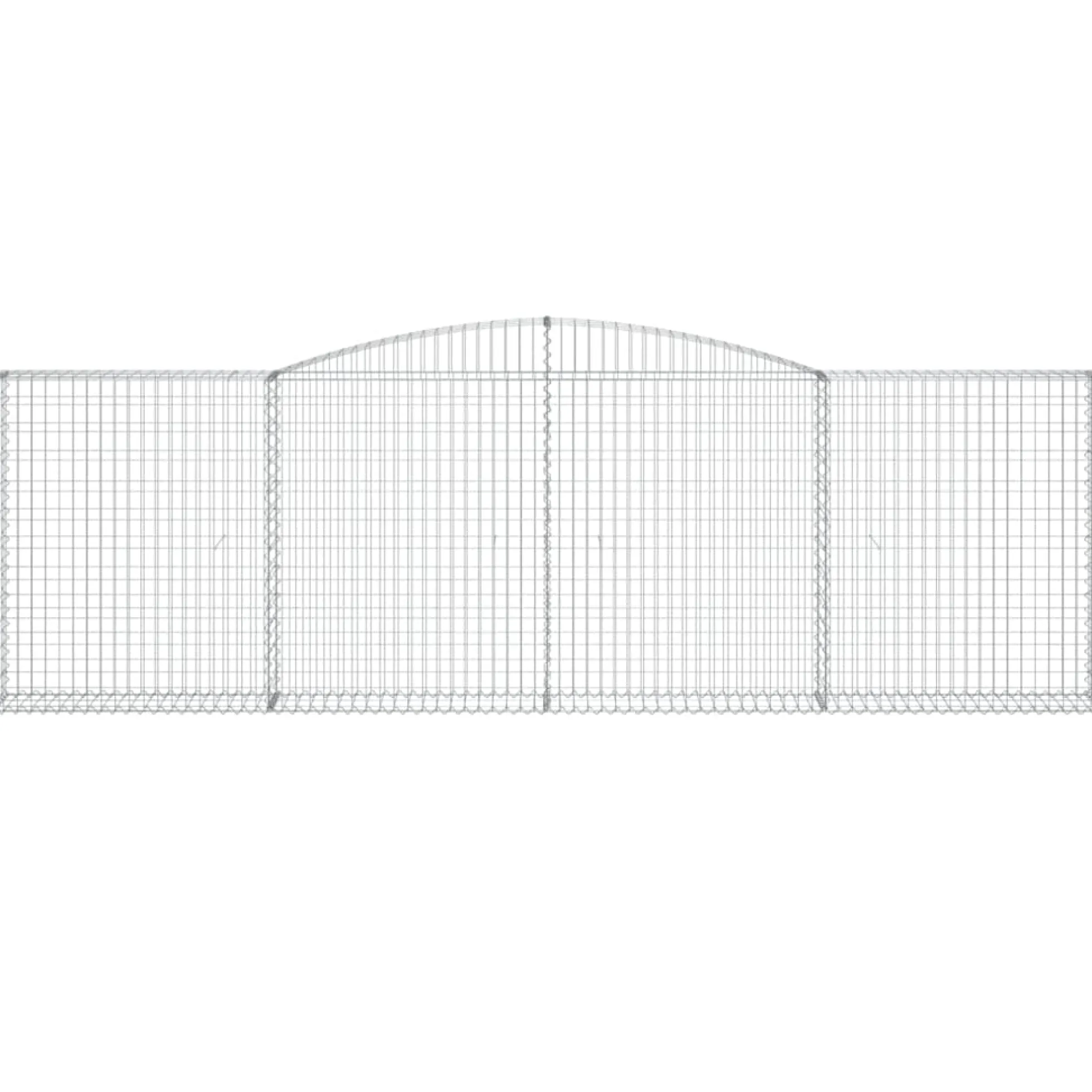 Cestas Gaviones 20 Uds Forma De Arco Hierro 400x30x120/140 Cm