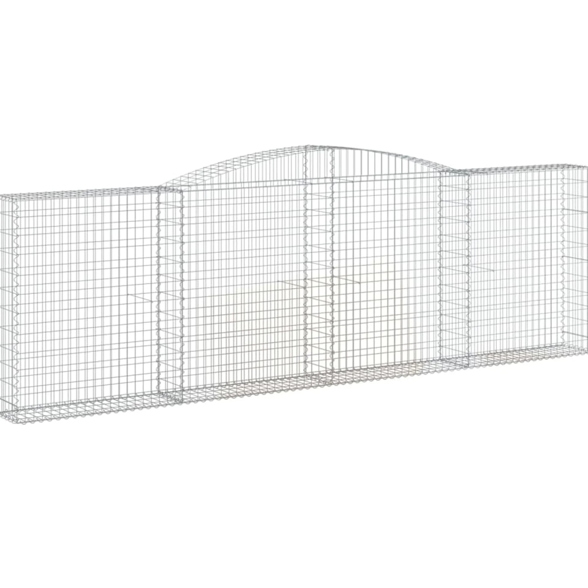 Cestas Gaviones 20 Uds Forma De Arco Hierro 400x30x120/140 Cm