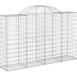 Cestas Gaviones 11 Uds Forma De Arco Hierro 200x50x120/140 Cm