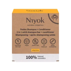 Champú + Acondicionador sólido vitamina Niyok 80 g