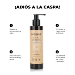 Champú anticaspa sin sulfatos Arganour 200 ml