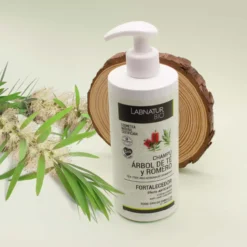 Champú Fortalecedor Árbol de Té y Romero Labnatur Bio 450 ml | Anticaída | Fuerza y Crecimiento | Vegano