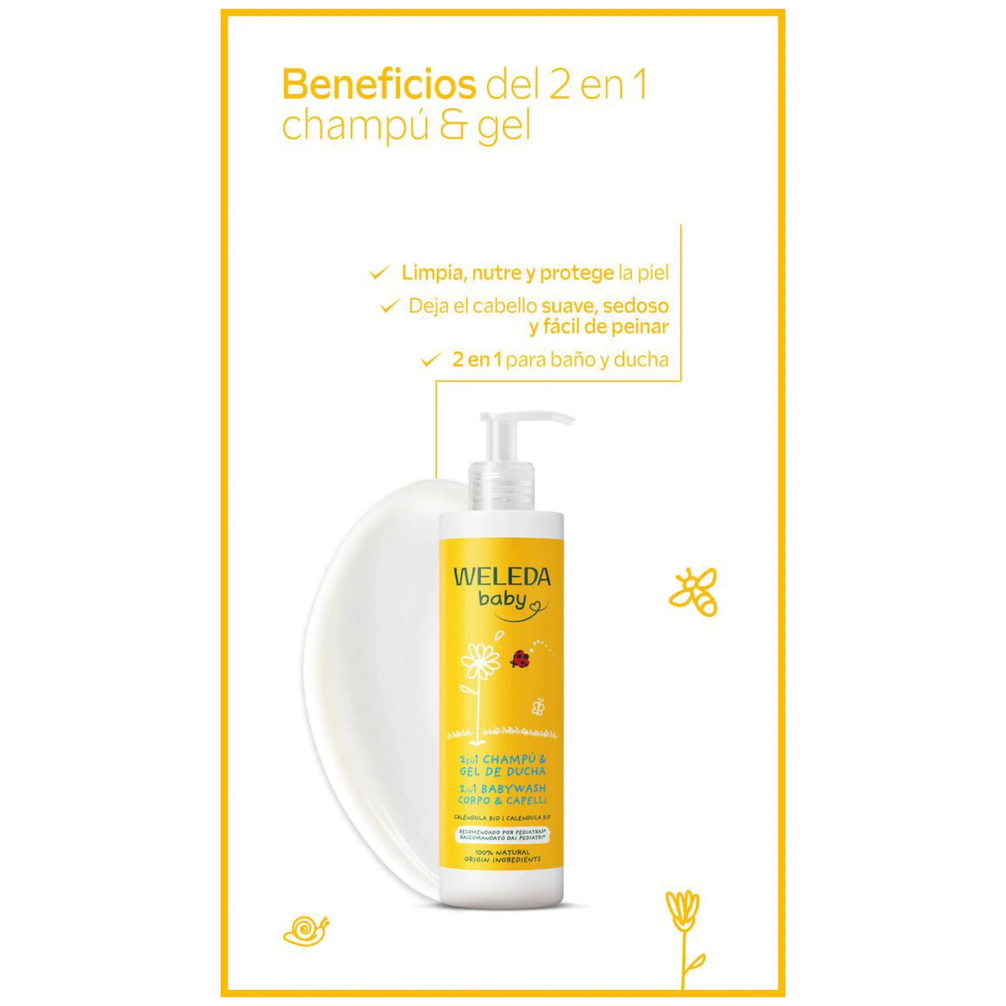 Champú & Gel de ducha Caléndula Weleda 400ml