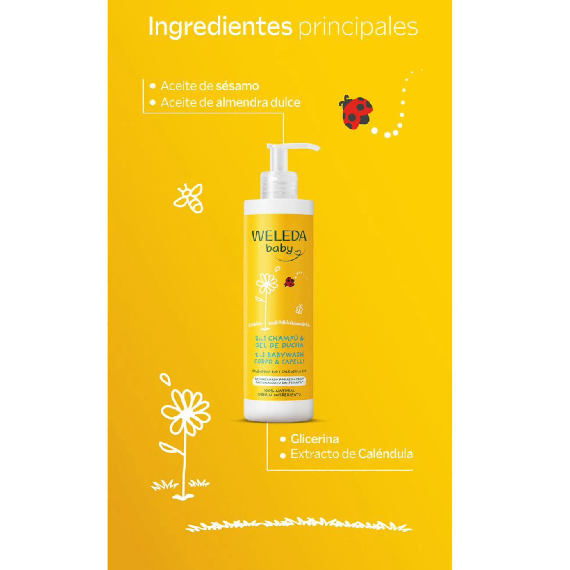 Champú & Gel de ducha Caléndula Weleda 400ml