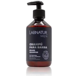 Champú Natural para Barba Labnatur 300 ml | Caléndula, Aloe Vera y Pantenol | Limpia, Hidrata y Suaviza | Vegano