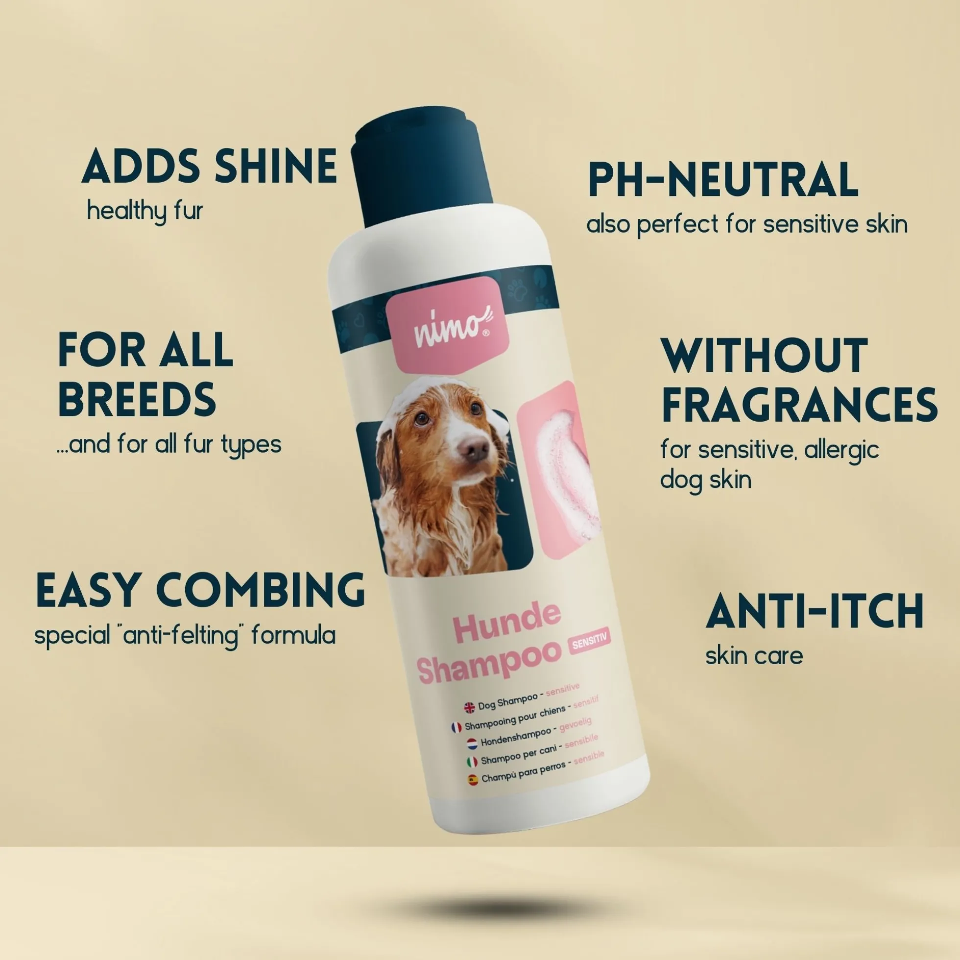Champú Para Perros Sensible - Nimo - 500 Ml