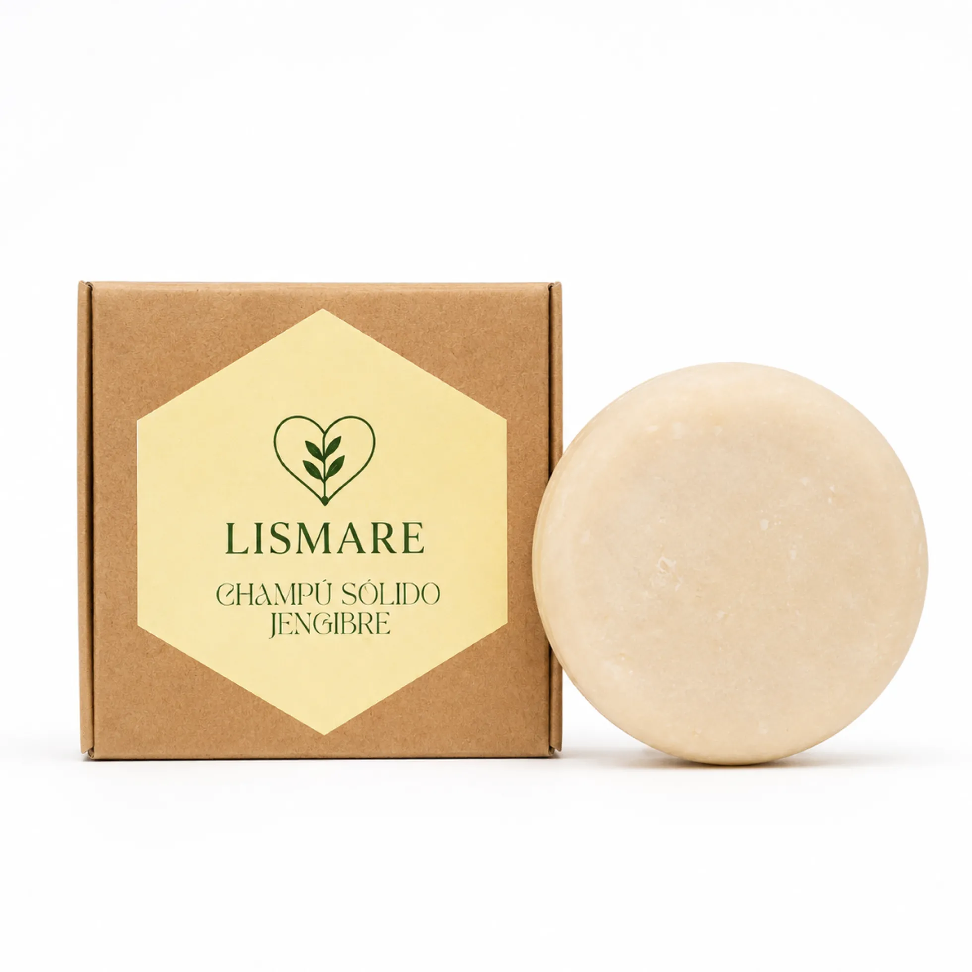 Champú sólido de Jengibre para cuero cabelludo seco, cabello débil y sin brillo- 75 g -Lismare