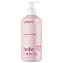 Champú y Gel bebés2 en 1 sin fragancia Attitude 473 ml