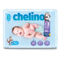CHELINO PAÑAL T3 Tumbado (4-10Kg) 36 uds