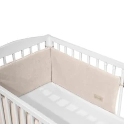 Chichonera Para Cuna 180x30 Velour Algodón Beige