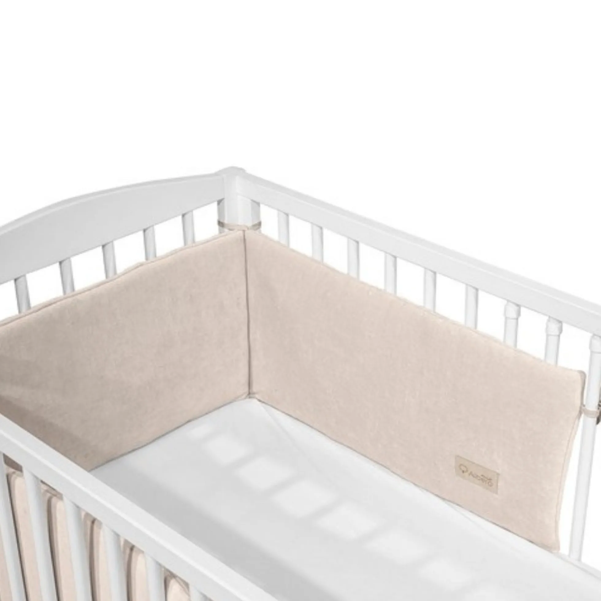 Chichonera Para Cuna 180x30 Velour Algodón Beige