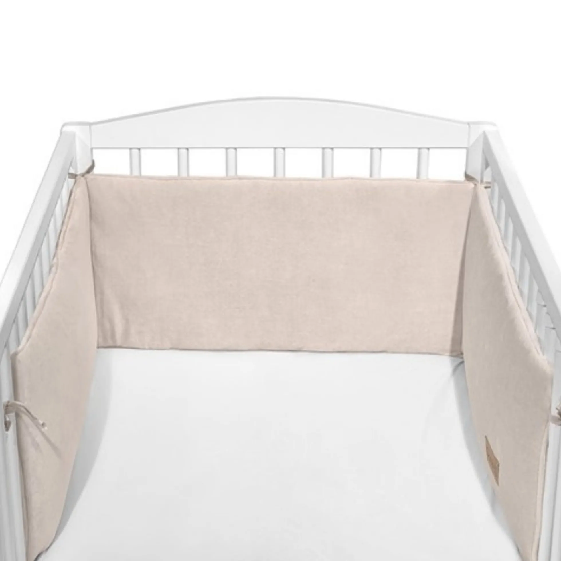Chichonera Para Cuna 180x30 Velour Algodón Beige