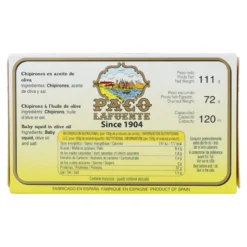 Chipirones en Aceite de Oliva (Pequeños) Paco Lafuente 111 g