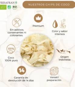 Chips De Coco Ecológicos | Deshidratados | Frisafran 200 G