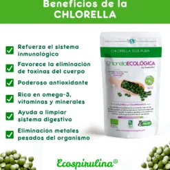 Chlorella Ecológica De Pared Celular Rota Ecospirulina 200 Comprimidos