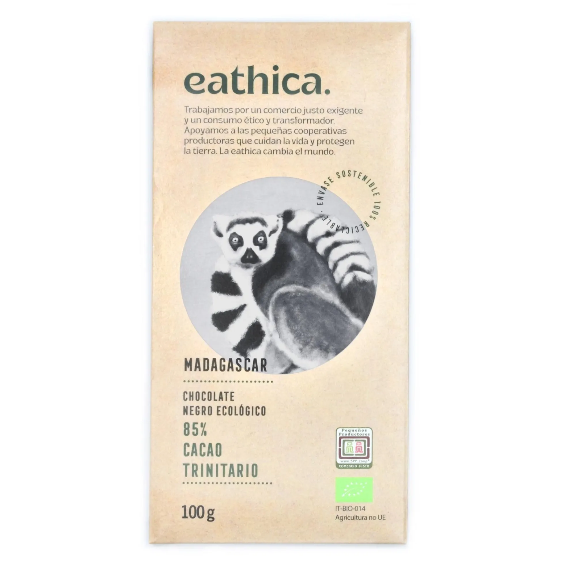 Chocolate Eathica 85% Madagascar BIO 100 g