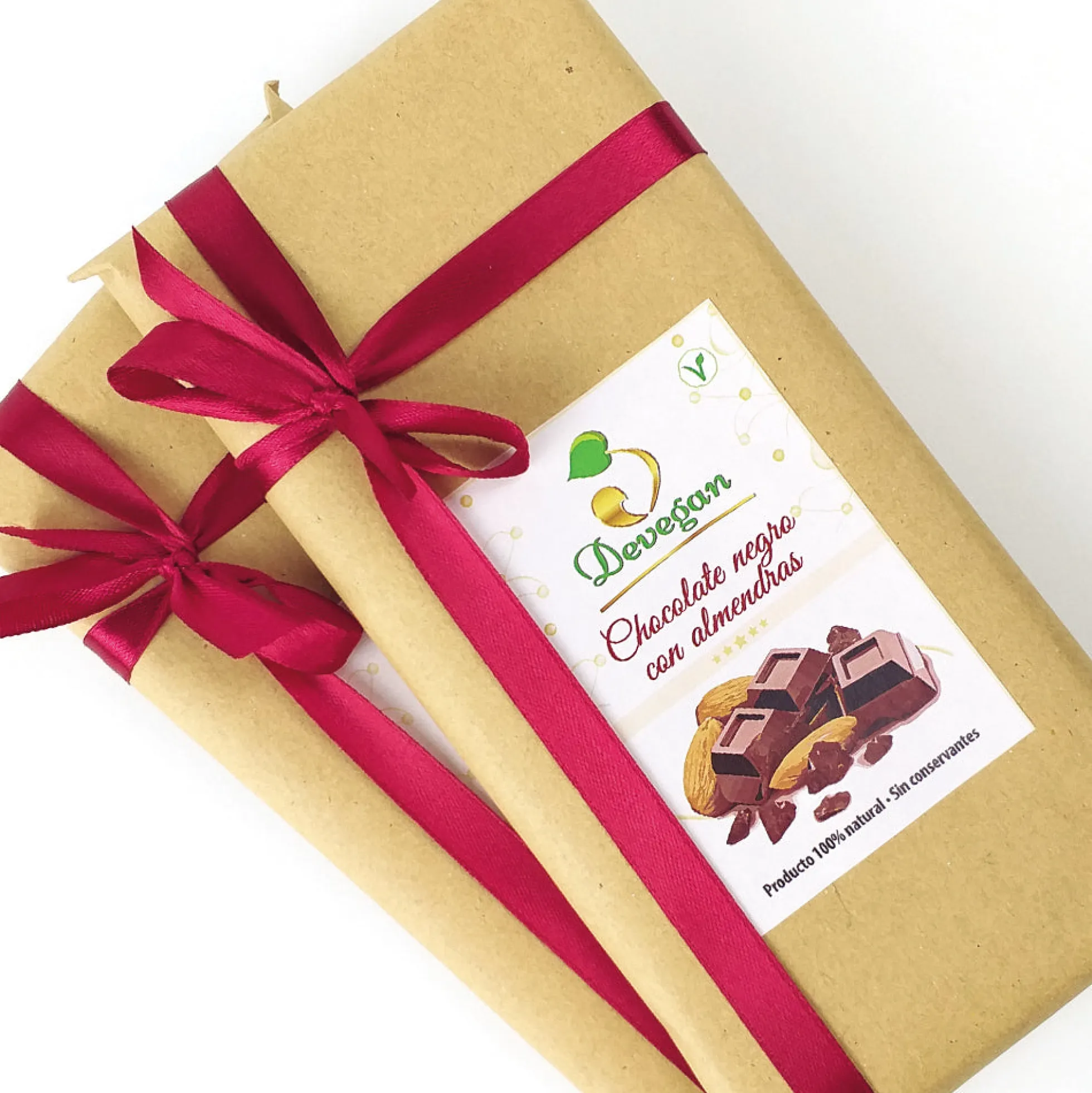 Chocolate negro con almendras. 2 tabletas