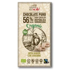 Chocolate Negro con Jengibre Bio Solé 100 g
