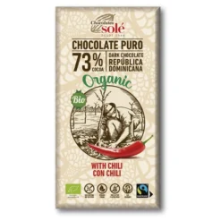Chocolate Negro Puro al 73% con Chili Bio Solé 100g