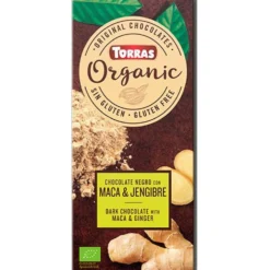 Chocolate Negro Vegano con Maca y Jengibre Bio Torras 100 gr