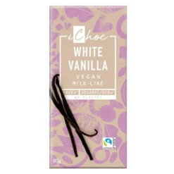 Chocolate Vegano Blanco con Vainilla Bourbon ichoc 80g