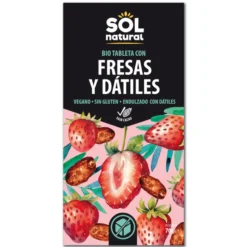 Chocolate Vegano con Fresas y Dátiles BIO Sol Natural 70 g