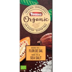 Chocolate Vegano Negro 70% Cacao con Flor de Sal Bio Torras 100 g