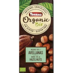 Chocolate Vegano Negro 70% y Avellanas Bio Torras 100 g