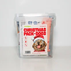Christmas Pack Para Perro De Wuapu Con Snacks, Juguetes Y Alimento Húmedo