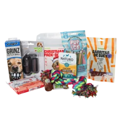 Christmas Pack Para Perro De Wuapu Con Snacks, Juguetes Y Alimento Húmedo