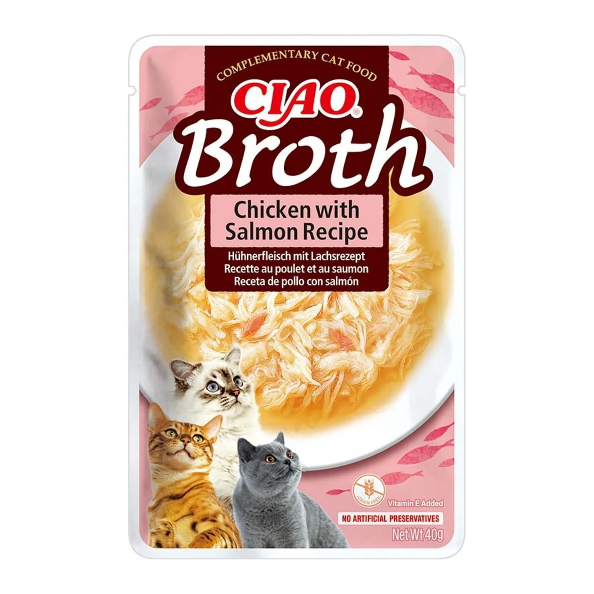 Churu Broth pouch Pollo con salmón en caldo 40 g