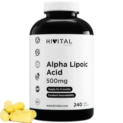 Ácido alfa lipoico 500 mg Hivital 240 cápsulas veganas