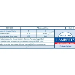Ácido Ascórbico , 250mg, Lamberts