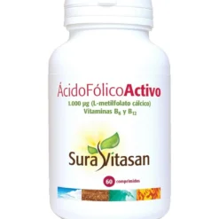 Ácido Fólico Activo 1000 Microgramos 60 Comp Sura Vitasan