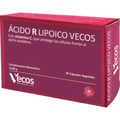 Ácido R Lipoico 600 Mg Vecos 30 Cápsulas | Potente Antioxidante | Con Vitamina C, Biotina Y Cromo