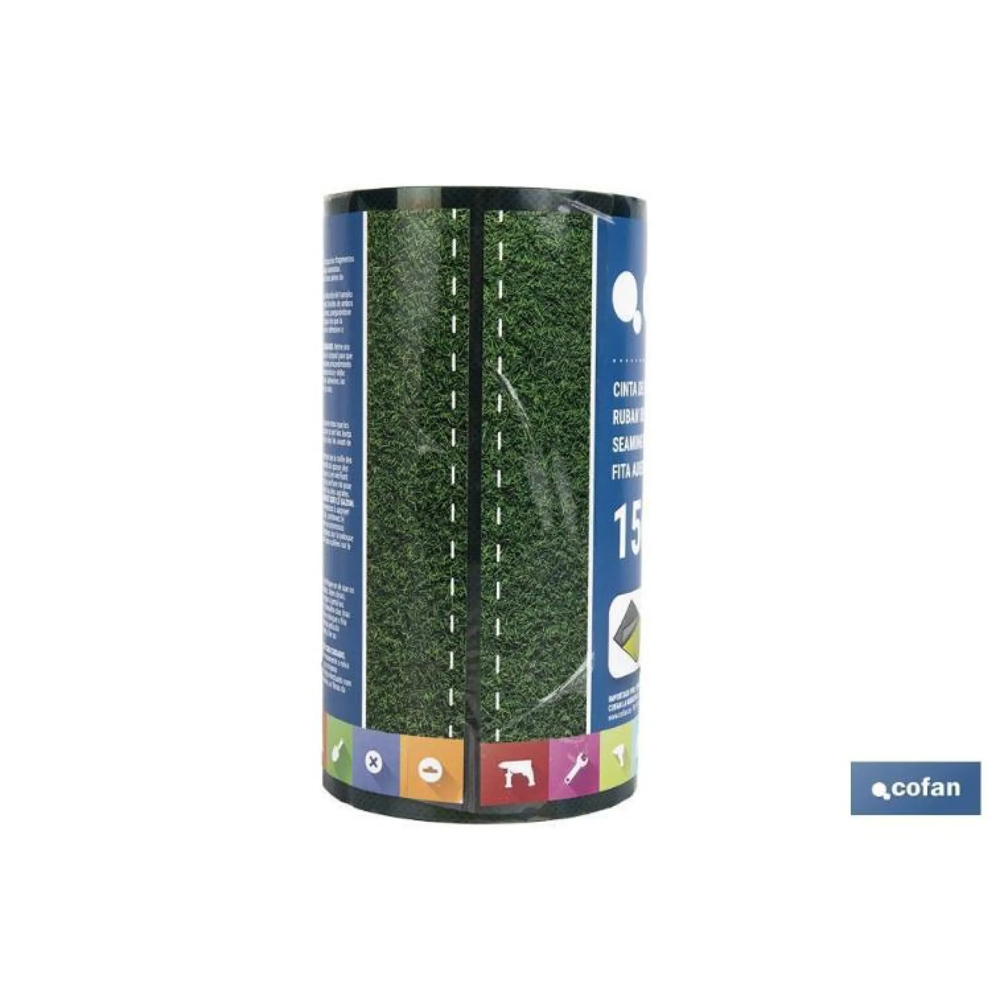 Cinta De Unión Para Césped Artificial Doble Cara 15 Cm X 5 M Verde