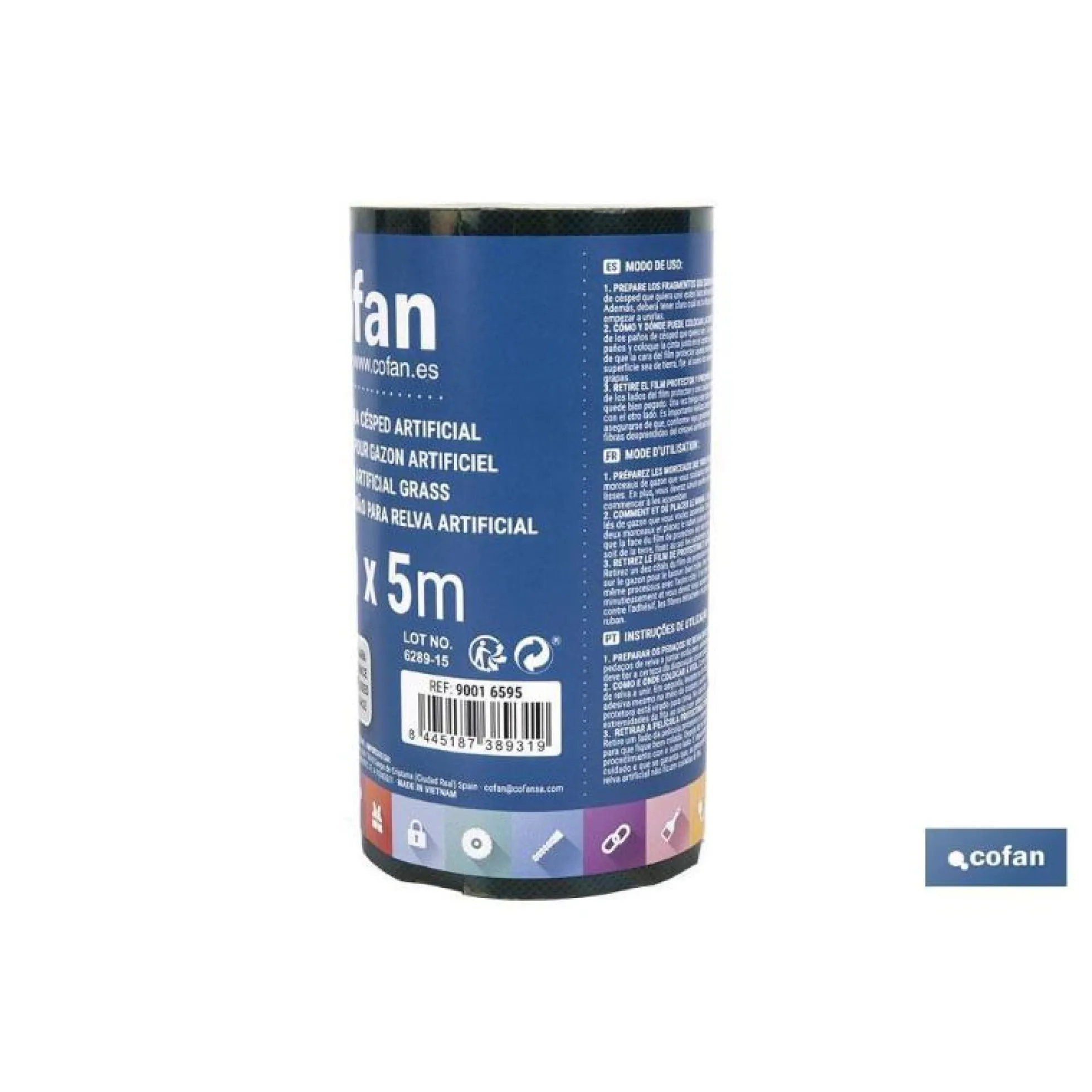 Cinta De Unión Para Césped Artificial Doble Cara 15 Cm X 5 M Verde