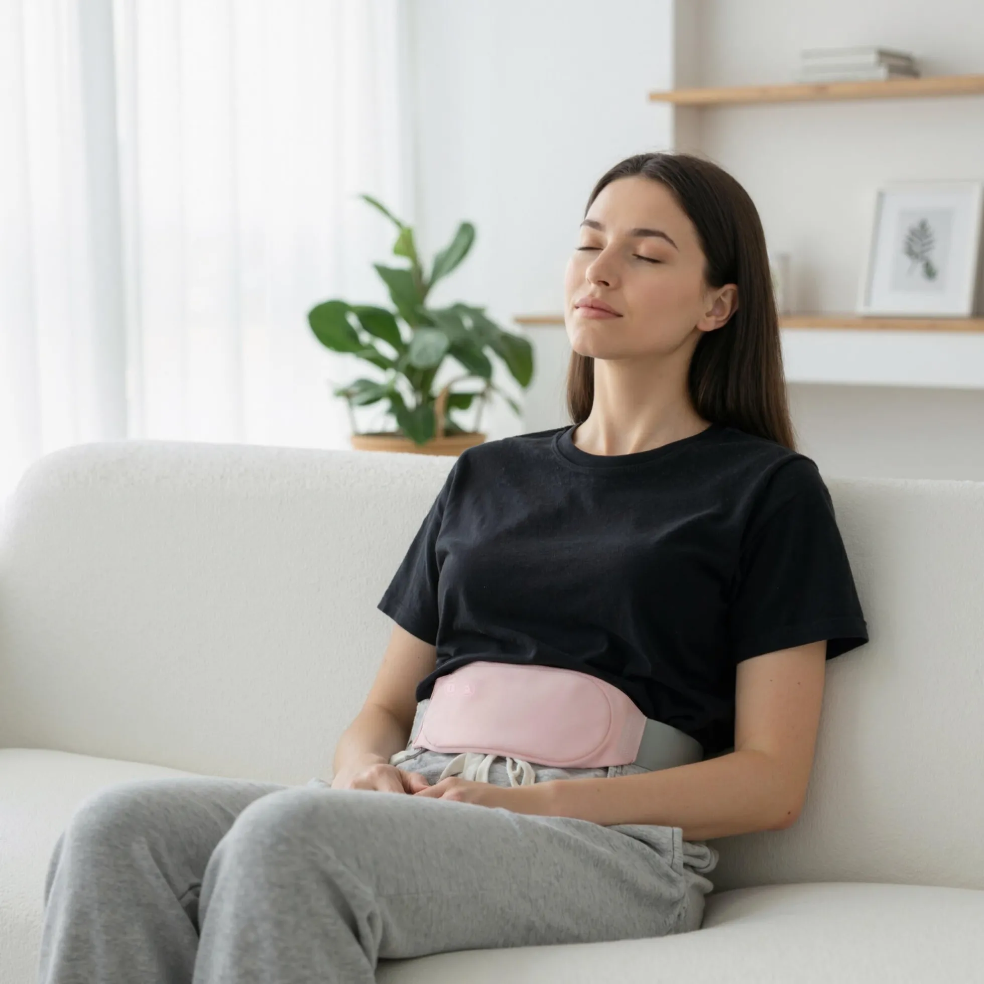 Cinturón Menstrual Calefactable De Grafeno – 3 Niveles De Calor, Alivio Del Dolor