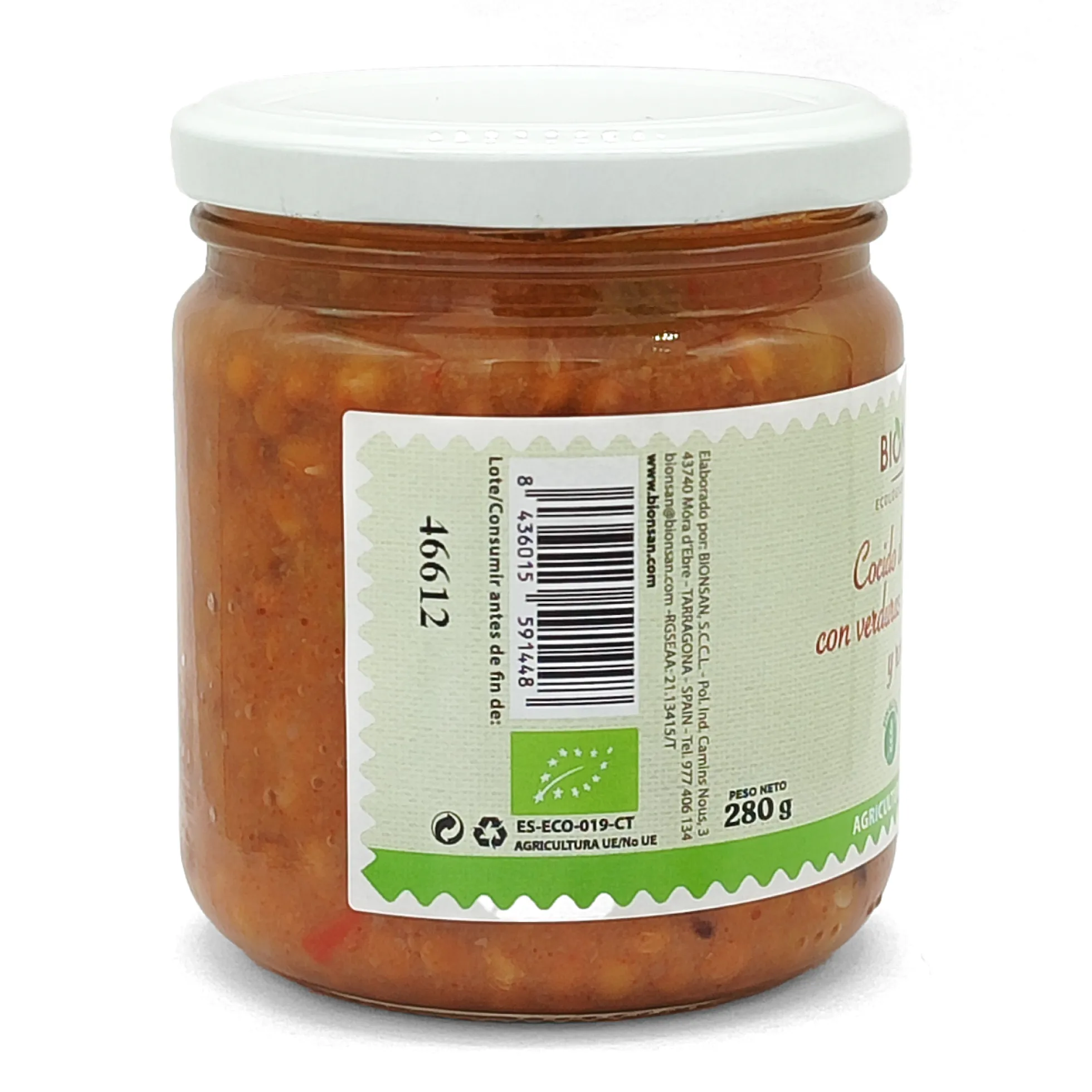 Cocido De Lentejas Con Verduras Eco Bionsan 280gr