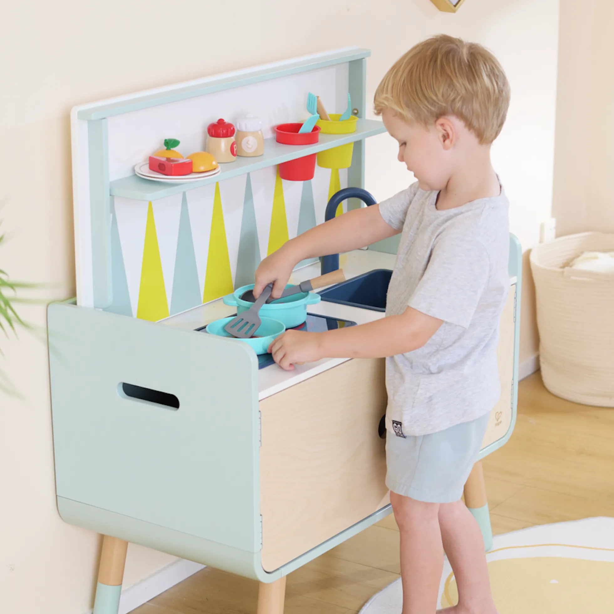Cocina Juguete-almacenamiento 2en1 Hape