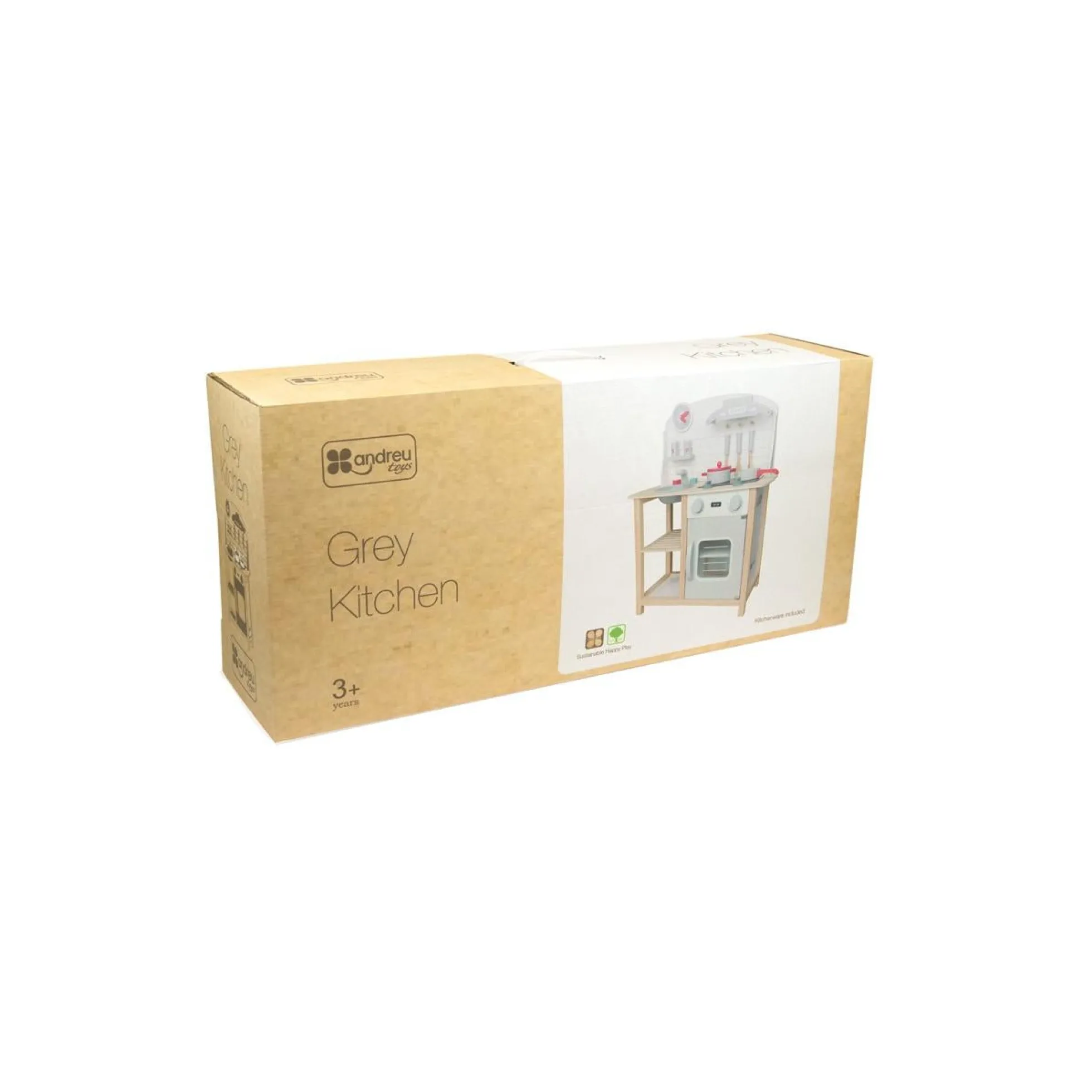 Cocina Madera Gris Andreu Toys