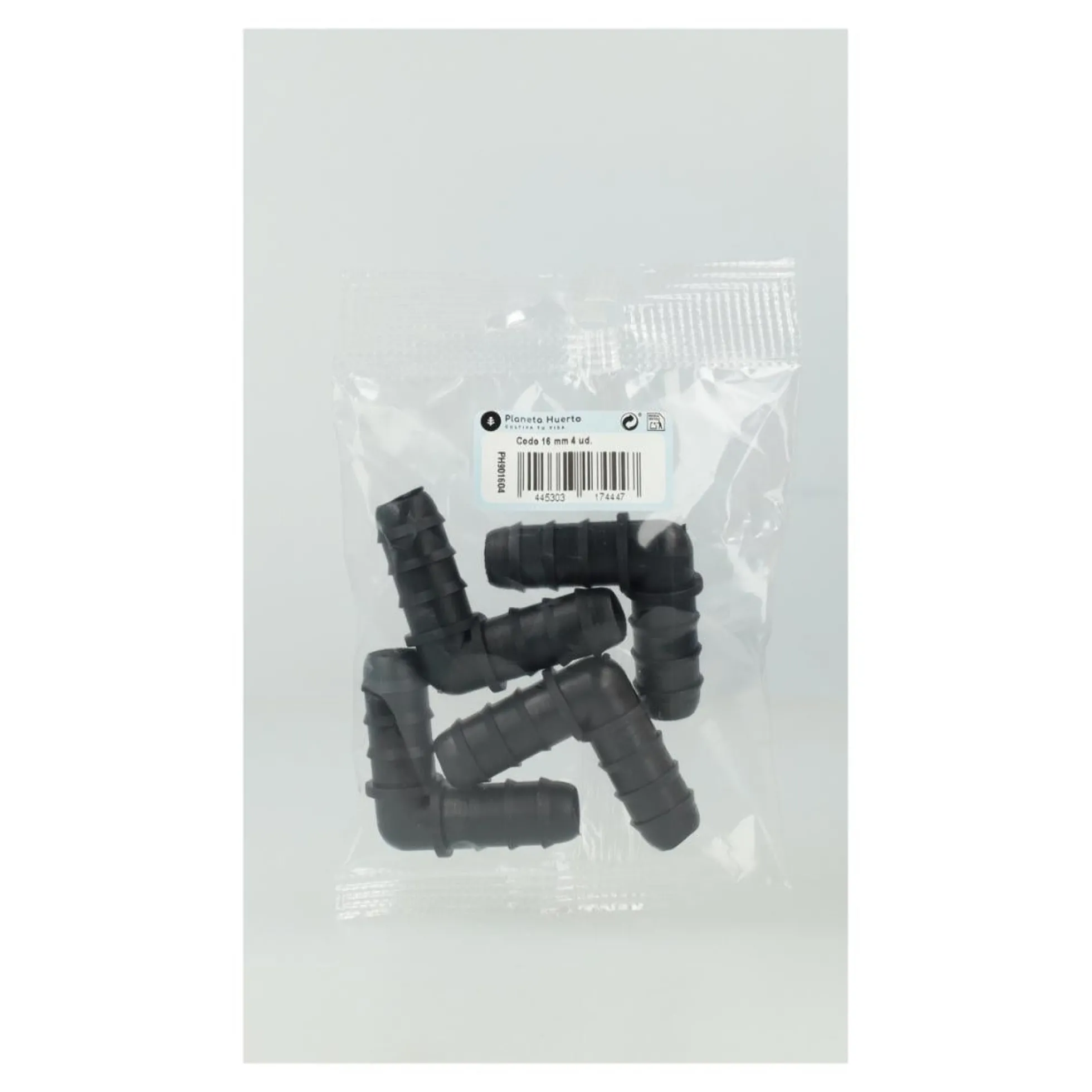 Codo 16 mm Planeta Huerto 10 unidades