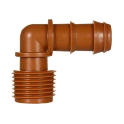Codo Rosca Macho Goteo Marrón 16mm. Bolsa De 10 Unidades - 16mm X 3/4"