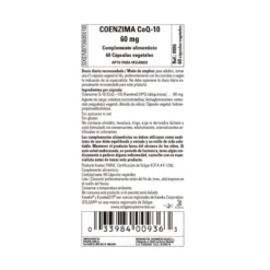 Coenzima CoQ10 (vegana), 30 cápsulas vegetales (60mg)